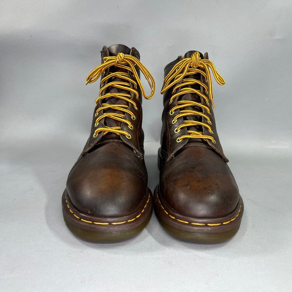 Dr. Martens 1460 Ben Boots Men's Size 10 Brown Leather Made In England Lace Vtg - Picture 2 of 16